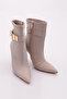 Women's Heeled Boots Gold Dotted 911121085 - 2