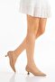 Women's Nude Short Heel Pointed Toe Stiletto - 4