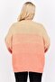 Women Crew Neck Knit Sweater, Coral - 3