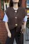 Cycling Collar Selanic Knitted Knitting Vest - 3