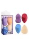 New 4-Piece Pear Makeup Sponge Set with Beauty Superior Quality
