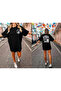 Crew Neck Printed T-Shirt - Black - 2