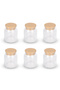 6 Pieces 300 ml Glass Jar Vacuum Natural Wooden Jar with Lid - 2