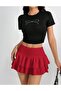 High Waist Super Mini Skirt with Tights Inside
