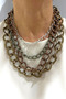 Women's 4 Row Antique Multi Chain Necklace - 4