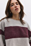 Striped Hooded Crop Sweatshirt - 6