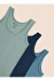 Boys' Undershirts Organic Cotton Ribbed Colorful 6-Piece Set