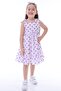 Polka Dot Bandana Dress with Button-Down Back, Back Bow Detail, and Ruffles for Girls - 4