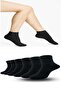 6 Pairs No Logo Black Seamless Cotton Short Tennis Unisex Socks