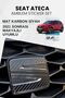 Seat Ateca Emblem Plating Sticker Set - Matte Carbon Black / Makeup after 2021