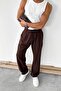 Brown Basic Premium Fabric Trousers