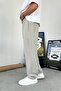 Gray Modal Fabric Basic Baggy Trousers - 4