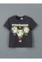 Yellow Crew Neck Pikachu Printed Boys' T-Shirt, Pack of 3 - 3