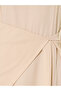 Solid Boat Neck Sleeveless Wrap Midi Dress - 5
