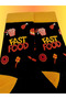 Imported Special Series Unisex Stylish Comfortable Style Fast Food Print Pattern Colorful Seamless Socks - 5