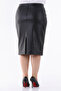 Large Size Winter Imported Suede Coated Stretchy Flexible Leather Pencil Skirt - 5