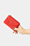 Women S Stylish Wallet Card Holder with Soft Leather Snap Closure and Zipper – Durable and Modern Accessory