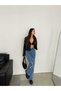 Kn Leg Star Embroidered Boyfriend Wide Leg Women's Jeans - 4