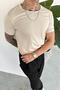 Beige Basic Premium Relaxed T-Shirt