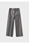 Girl's Leather Spanish Leg Trousers Gray 7550 - 2