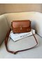 Women's Daily Double Belt Detailed Magnet Closure Crossbody and Shoulder Bag
