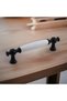 Barnas Porcelain Handle 96 mm Furniture Drawer Kitchen Cabinet Cupboard Door Handles Kulb Handle Black. - 7