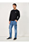 Acid Washed Bootcut Cargo Jeans with Seam Detail - 2
