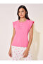 Flounce Short Sleeve T-Shirt and Printed Pyjama Set - 3