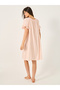 Cotton Stripe Jacquard and Lace Trim Ruffle Sleeve Nightdress - 4