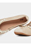 Faux Pearl Embellished Ballerina Shoes - 4