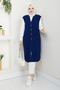Women's Pocketed Button Closure Knitwear Vest - 3