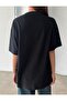 Simplicity Printed Women's Cotton Combed Crew Neck Black T-Shirt - 2