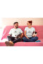 Mr Mrs Printed Lover Set Cotton Oversize Fit T-Shirt with Crew Neck (1 Woman + 1 Man) - 3