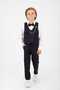 4 Piece Kids Shirt Pants Set with Bow Tie and Vest