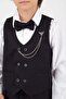 4 Piece Kids Shirt Pants Set with Bow Tie and Vest - 3