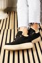 Daily Women's Black Boots Lace-Up High Thick Sole Fur Oval Toe Suede Lightweight Bootie 1701 - 8