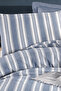 Navy Blue Single Sport Striped Duvet Cover Set - 7