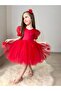 Puffy Tulle Bodice Cotton Satin Children's Evening Costume - 6