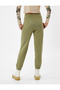 Jogger Sweatpants - Elastic Waist and Lace-Up Pocket Detail - 4