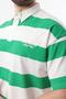 Green Oversize Color Block Polo Neck T-Shirt E7120 - 4