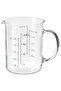 Transparent Glass Scale 0.5 Liter Heat Resistant Scale Kitchen Scale Length 14 cm Measuring Cup with Handle - 2