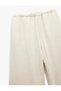 Tie Waist Viscose Linen Blended High Waist Loose Wide Leg Trousers - 5