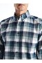 Regular Fit Long Sleeve Plaid Poplin Men's Shirt - 3