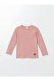 Crew Neck Long Sleeve Printed Girls' T-Shirt