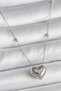 Ramia-Premium |   316L Steel Silver Color Ball Detail Chain Heart Model Women's Necklace Tj-Bko9773 |   Tg.Ty