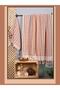 Arelina Textile 45x90 مقاس 100% قطن أزرق-برتقالي اللون هامش رايات فقاعة نمط منشفة حمام - 3