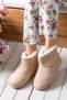 Women's Slippers Home Boots Winter Home Shoes with Effect Soft Silent Sole Red0001