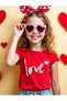 Love Girl's Summer Crew Neck Cotton T-Shirt