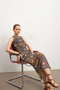 Ethnic Floral Print Lined Special Design Sleeveless Tulle Dress - 5