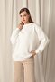 Three Thread Cot Neck Women's Ecru Sweat - 3